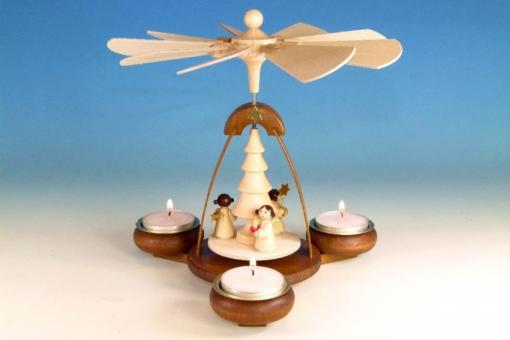 Paul Ullrich Teelichtpyramide mit Engel Rarität 