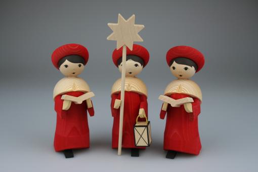 Ulmik Kurrende kardinalrot gebeizt 3 teilig 