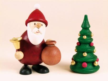 Paul Ullrich Weihnachtsmann mit Glocke und Baum 