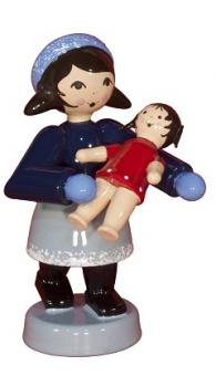 ULMIK Geschenkkind Mädchen mit Puppe blau 