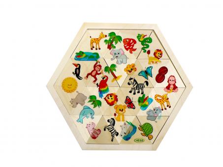 Hess Holzspielzeug Mosaiklegespiel Dschungel 