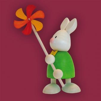 Hobler Osterhase Kaninchen Max mit Windmühle 