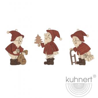 Drechslerei Kuhnert Baumschmuck Weihnachtsmann 3er Set Neu 2021 