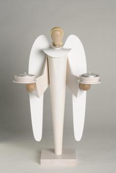 KWO Engel modern mit Teelicht weiß 