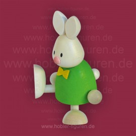 Hobler Osterhase Kaninchen  Max auf einem Bein tanzend 