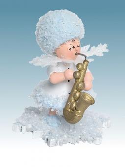 Drechslerei Kuhnert Schneeflöckchen mit Saxophon 