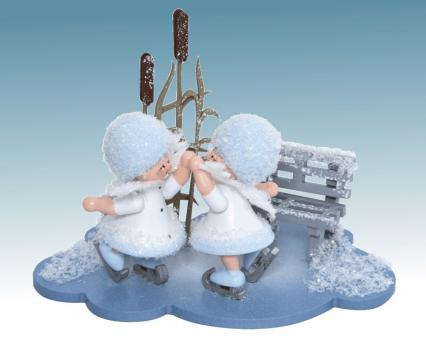 Drechslerei Kuhnert Schneeflöckchen Eiskunstpaar auf Wolke 