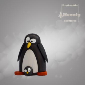 Hennig Miniaturen Pinguin mit Baby 