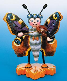 Hubrig Käfer Schmetterling Pfauenauge mit Geige Rarität 
