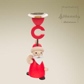 Hennig Miniaturen Kerzenhalter Knecht Ruprecht mit Sack 