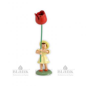 Blank Blumenkind mit Tulpe farbig 