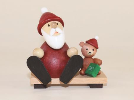 Paul Ullrich Weihnachtsmann mit Teddy auf Bank Neu 2019 
