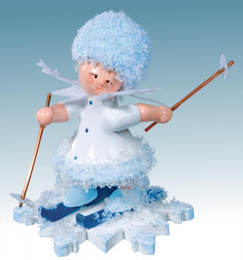 11580_Product.jpg Drechslerei Kuhnert Schneeflöckchen Skifahrer – Bild 1