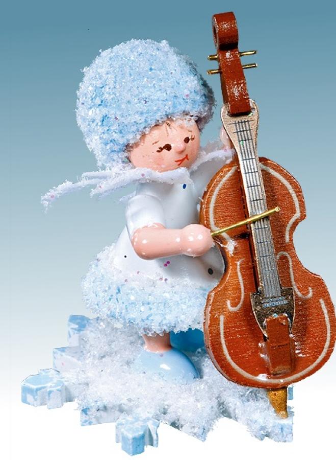 12169_Product.jpg Drechslerei Kuhnert Schneeflöckchen mit Kontrabass – Bild 1