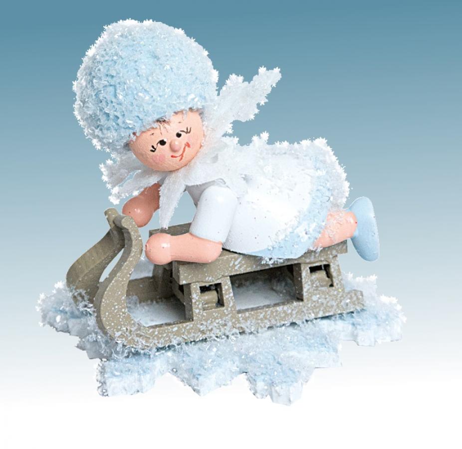 14276_Product.jpg Drechslerei Kuhnert Schneeflöckchen mit Schlitten – Bild 1