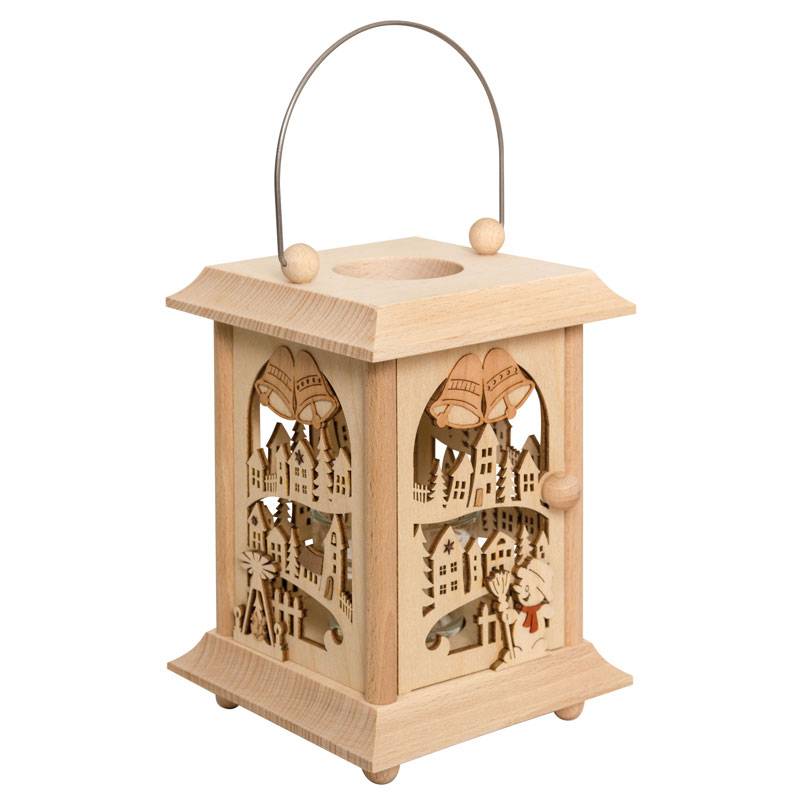 27057_tischlaterne-winterdorf.jpg Drechslerei Kuhnert Tischlaterne Winterdorf Neu 2023 – Bild 1