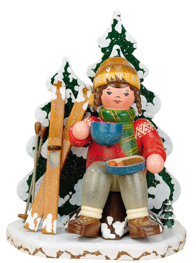 Hubrig Räuchermann Schneeschuhfahrerin – Bild 1