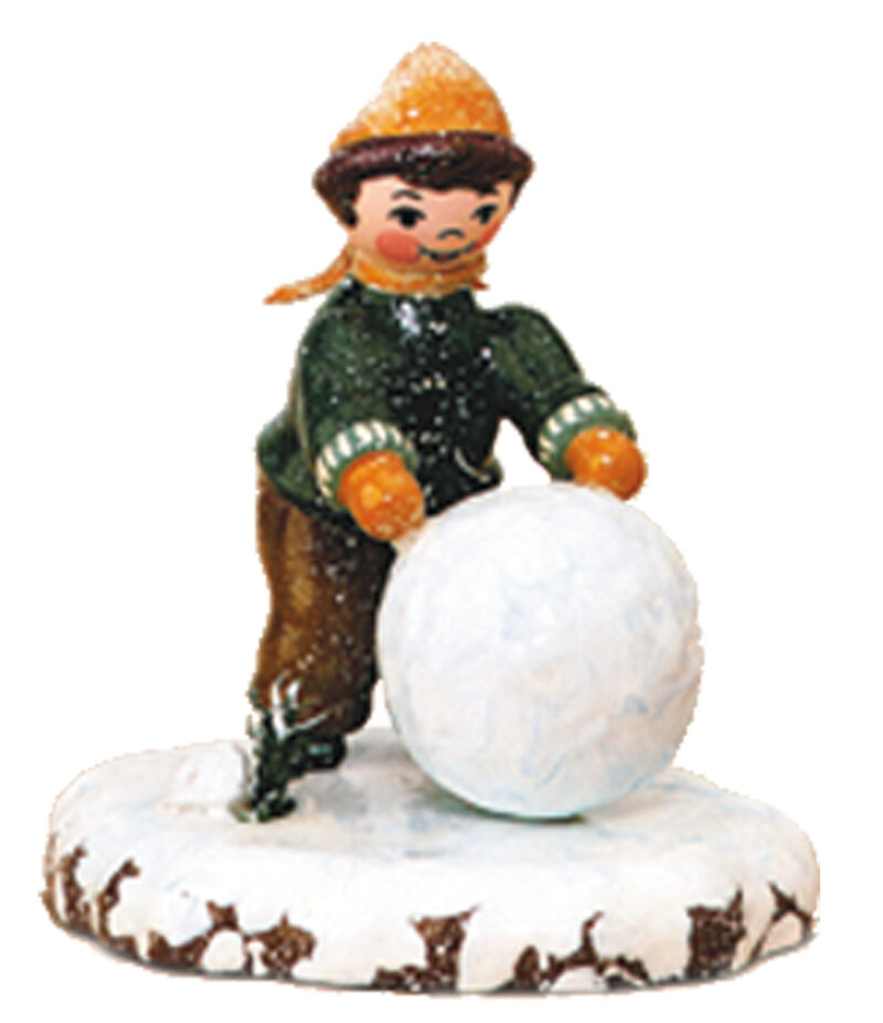 Hubrig Winterkinder Junge mit Schneekugel – Bild 1