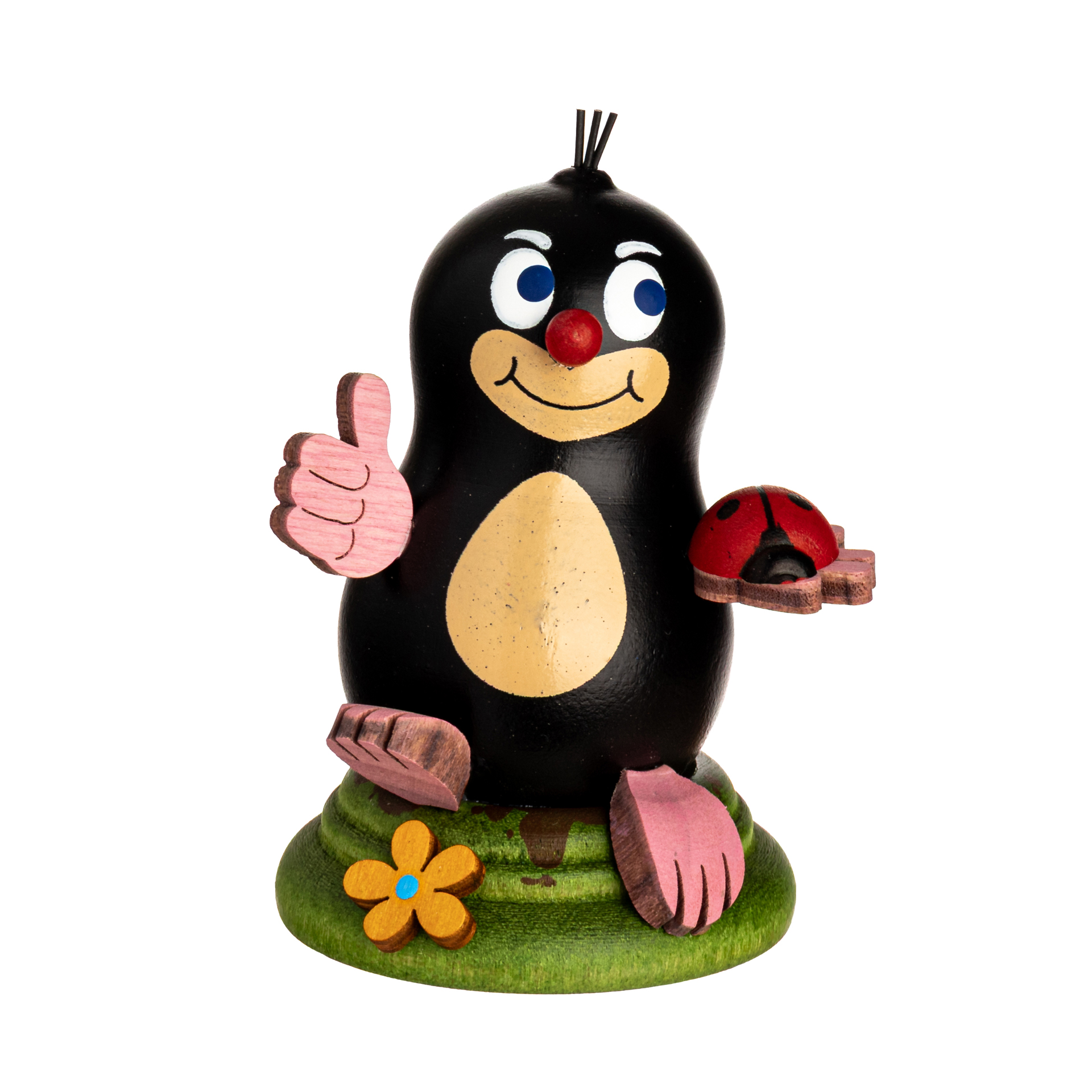 D010-01-00012036 Drechslerei Kuhnert Holzfigur Maulwurf Michel Neu 2025 – Bild 1