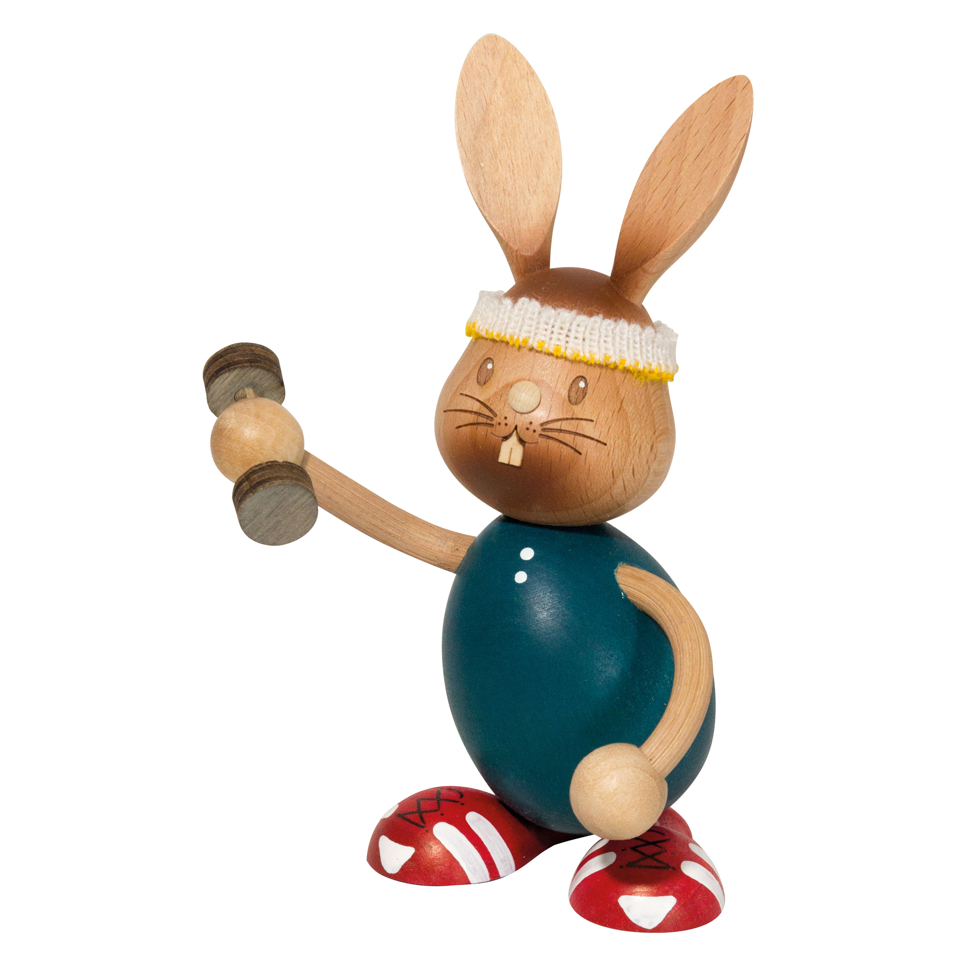 D010-01-00012035 Drechslerei Kuhnert Stupsi Hase beim Sport Neu 2026 – Bild 1