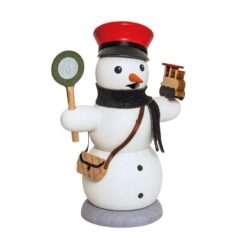 Drechslerei Kuhnert Räuchermann Schneemann Eisenbahner