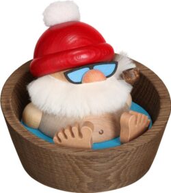 Seiffener Volkskunst Kugelräucherfigur Nikolaus Karl im Pool