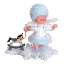 Drechslerei Kuhnert Schneeflöckchen mit Schaukelpferd