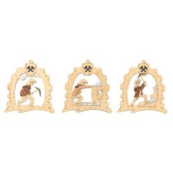 Drechslerei Kuhnert Baumschmuck Bergmann 3er Set